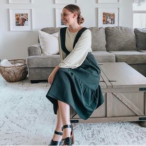 Black boutique suspender dress